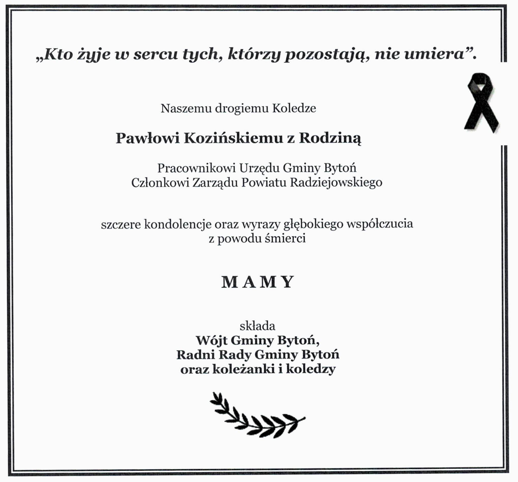 kondolencje