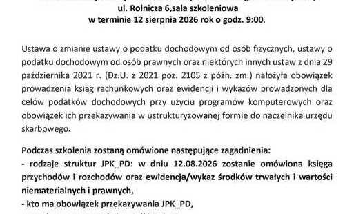Zdjęcie do Zaproszenie na szkolenie