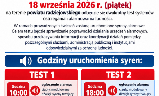 Zdjęcie do TEST SYSTEM&Oacute;W OSTRZEGANIA I ALARMOWANIA LUDNOŚCI